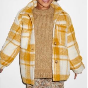 Zara plaid shirt jacket